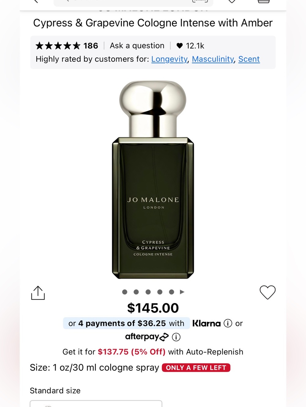 Jo Malone Cypress & Grapevine Cologne Intense - 30 ml